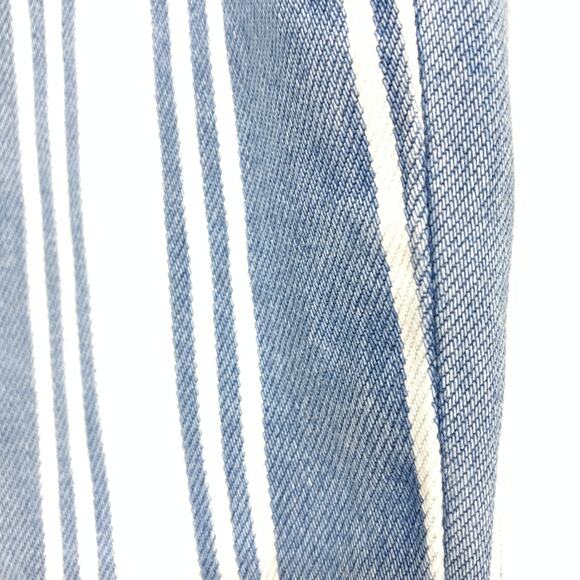 American Eagle Women's Size 2 Striped High Waisted Rise Tapered Leg Mom Jeans - Picture 7 of 10